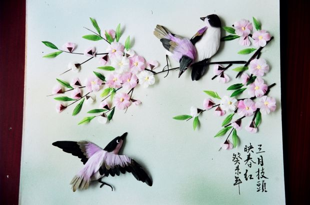 邵陽羽毛畫作品