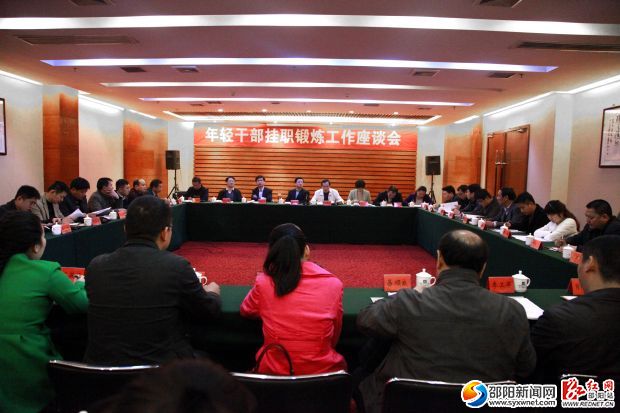 2015全市年輕干部掛職鍛煉工作座談會現(xiàn)場。