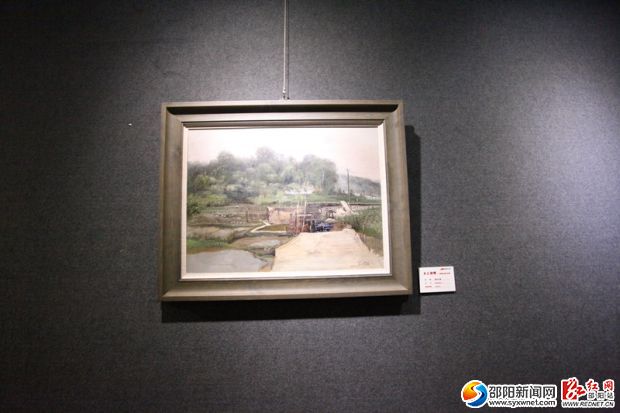油畫作品《臨時(shí)工棚》。