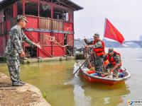 邵陽市三區(qū)民兵開展為期10天的防汛訓練