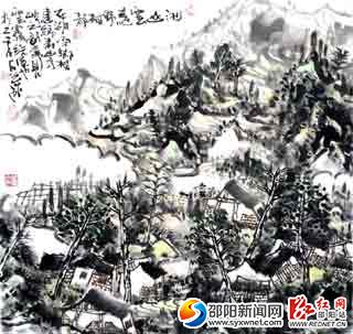 书画赏析:湘山云远野村静-石谷