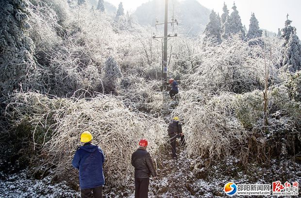 准备登杆除冰