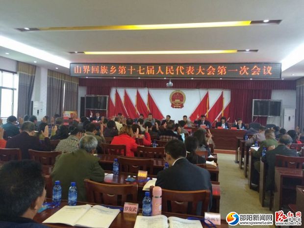 图为代表举手表决