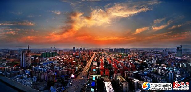 邵阳城市大景(资料图)。