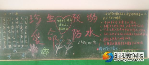 2017防溺水专题黑板报第三期_看图王