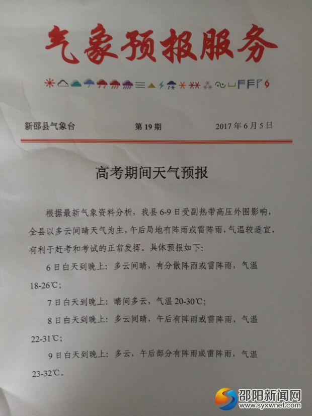 气象预报服务