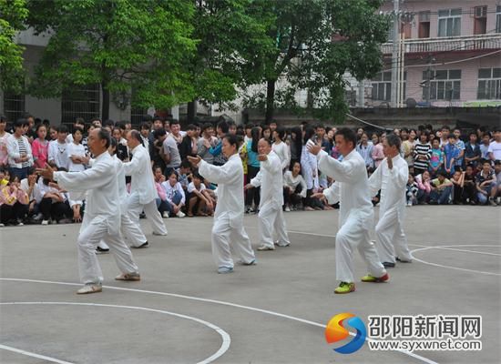 图为大成拳教练与教师演练现场10