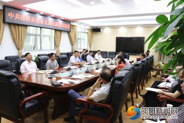 邵阳县委办支部主题党日活动现场
