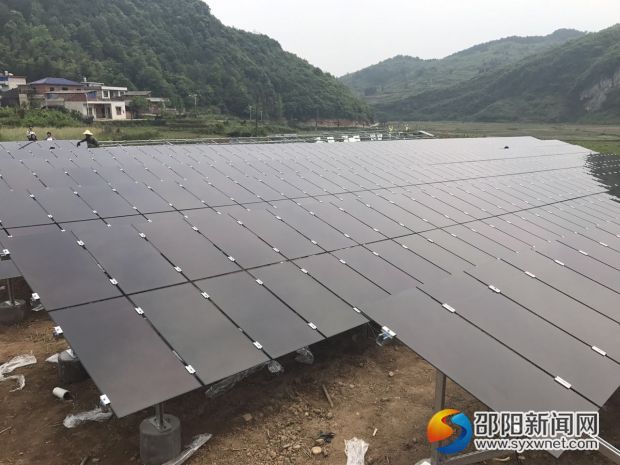 建成的桂山村光伏发电项目。