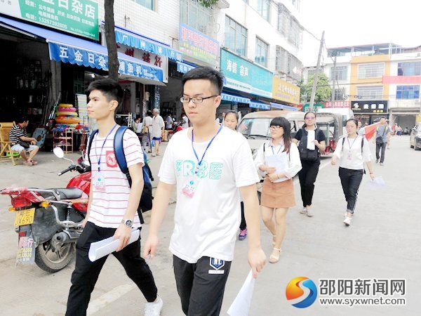 志愿者们跟随刘贵华先生前往市场调研_副本