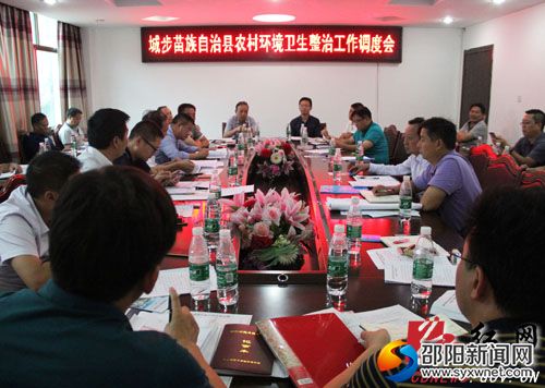 城步农村环境卫生整治工作调度会现场