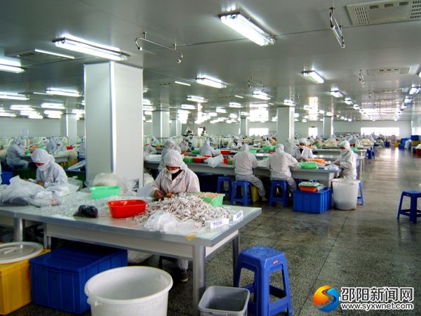 生产车间工人有序生产