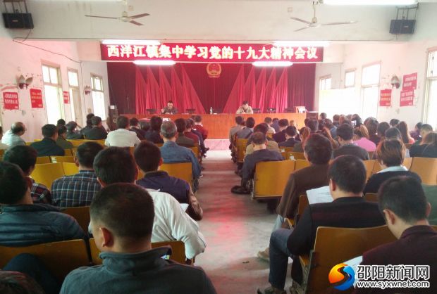 西洋江镇集中学习党的十九大精神03
