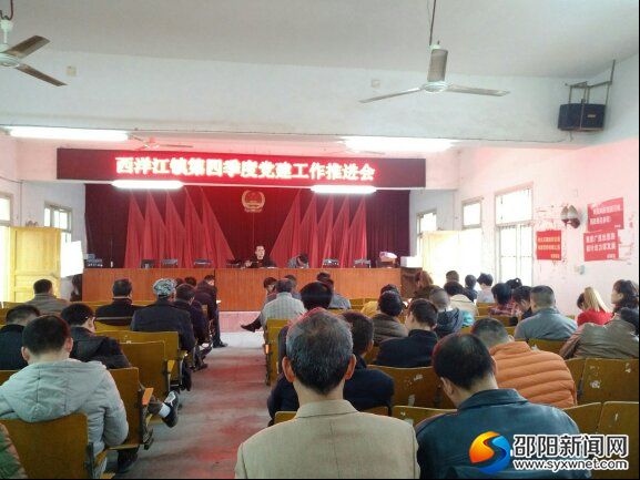 西洋江镇推进第四季度基层党建工作