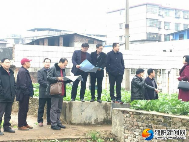 人大代表们现场查看桃花坪中学扩建规划区