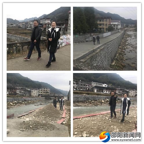 五团镇周述武一行人巡查五团河
