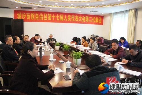 县第十七届人民代表大会第二代表团讨论现场