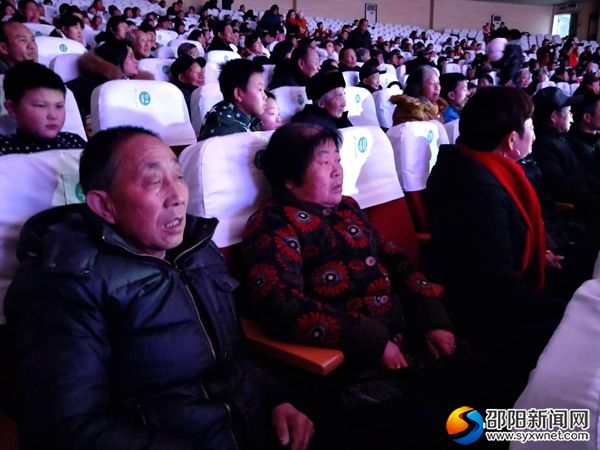 观看演出老年夫妇