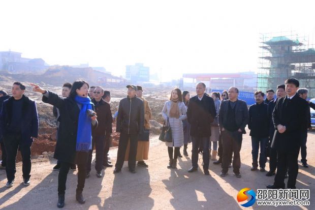 申桂荣一行在廉桥医药科技工业园视察_副本
