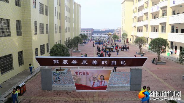 沐浴阳光的杏园小学