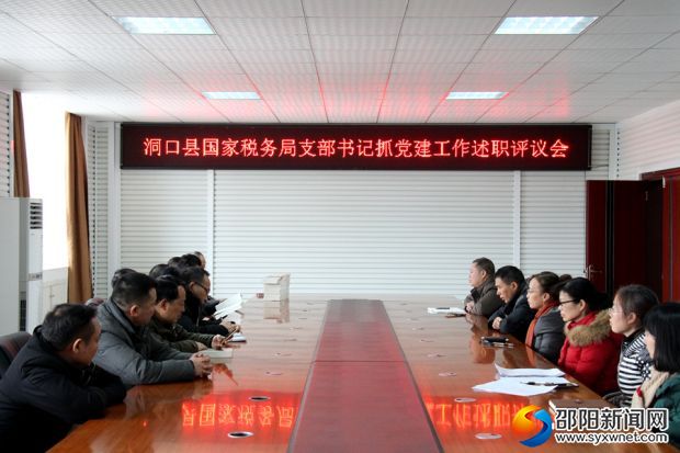 洞口县国税局支部书记抓党建述职评议会