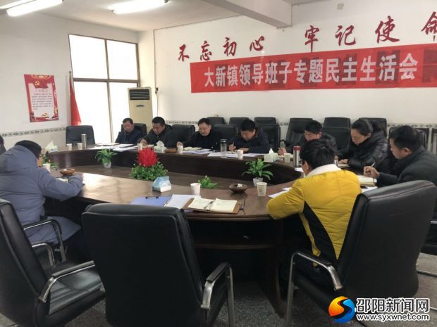 大新镇2017年度专题民主生活会