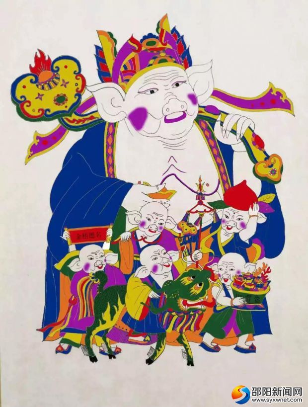 1贺岁生肖年画《诸事如意》