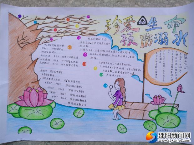防溺水手抄报2