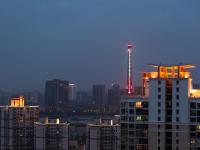 高清：上海将大烟囱改造为世界最大温度计