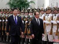 法国总统奥朗德访华 习近平在北京接见