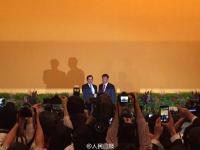 习近平、马英九进行历史性握手