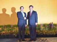 习近平、马英九进行历史性握手