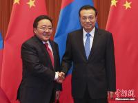 李克强会见蒙古国总统额勒贝格道尔吉