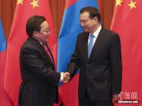 李克强会见蒙古国总统额勒贝格道尔吉