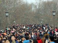 元旦假期西湖游人爆棚 断桥人头攒动