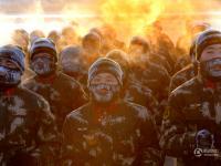 辽宁武警官兵冒严寒进行体能训练