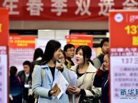 高校毕业生春季双选会现场火爆