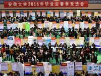 高校毕业生春季双选会现场火爆
