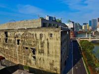航拍上海城市文化新地标 迪士尼城跨越苏州河