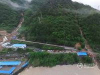 独家航拍福建山体滑坡全景现场
