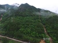 独家航拍福建山体滑坡全景现场