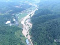 独家航拍福建山体滑坡全景现场