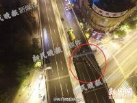 网曝上海中环线被大货车压断 路面现倾斜