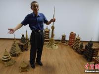 武汉七旬老人竹编搭建地标建筑