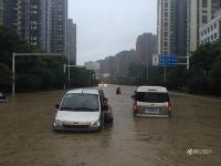 武汉再遭100毫米以上强暴雨 雨滴密如珠帘