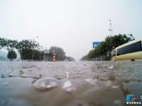 航拍河南新乡暴雨后的京广交通线