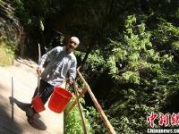 老人景区山腰设免费茶摊 二十三年如一日