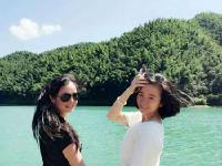 美醉了的向阳湖：碧水蓝天+瑜伽美女
