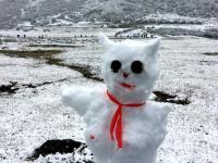 四川稻城亚丁九月飘雪银装素裹