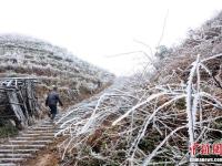 强冷空气横扫广西 高寒山区道路结冰